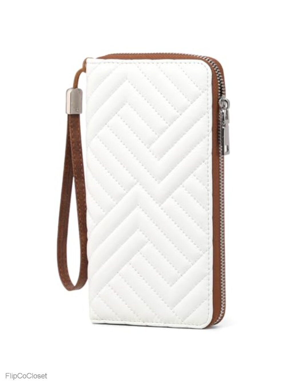 GOIACII RFID Blocking Vegan Leather Large Capacity Zip-Around Wristlet Wallet